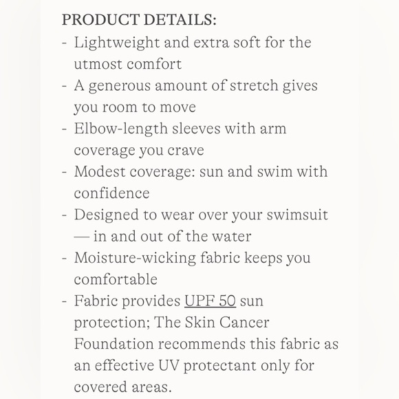 Women's SunShade UPF 50 Elbow Sleeve Rash Guard Swim (or not) Tee - Picture 8 of 9